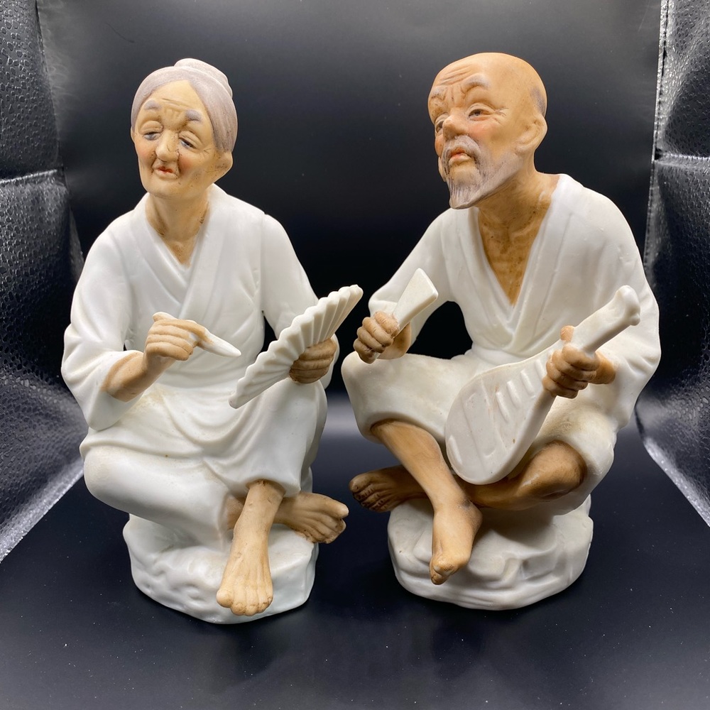 Vintage - Porcelain statues. Serv-ware by Rubel.